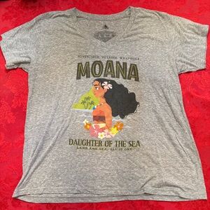 Disney Moana Heather Gray 2XL T-Shirt